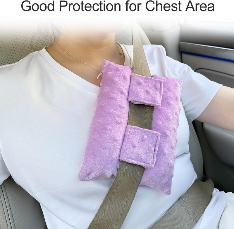 BNRendles Pacemaker Pillow Chemo Port Pillows for Mastectomy, Open Heart Surgery Recovery Gifts Breast Cancer Bypass Post Surgery Cushion, Minky Dot Lavender - Image 3